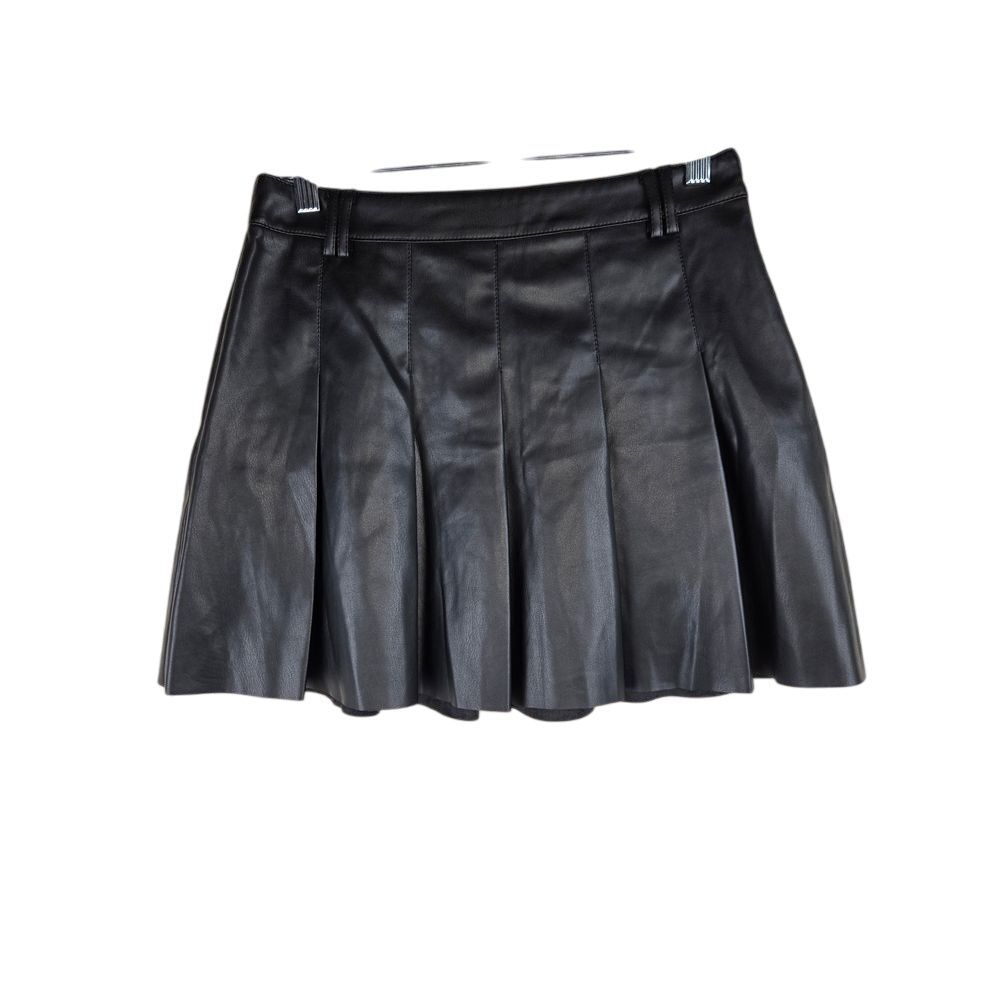 Hello Kitty X Forever 21 Women Mini Skirt Medium Faux Leather Goth Skater Pleats